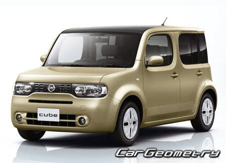 Nissan Cube (Z12) 2008-2018 Body dimensions