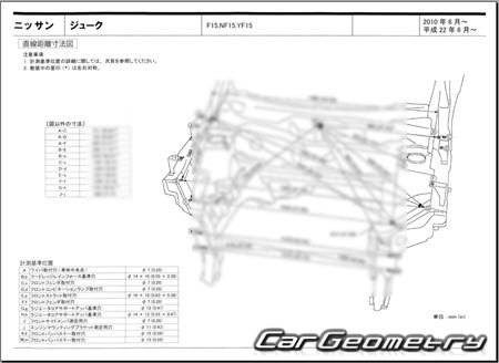 Nissan Juke (F15) 2010-2019 (RH Japanese market) Body dimensions