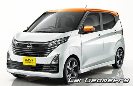 Nissan Dayz Highway Star (B4# Series) 2019-2025 Body dimensions