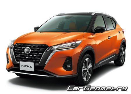 Nissan Kicks (P15) 2020-2030 Body dimensions