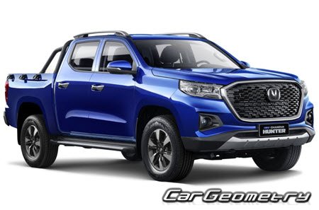 Changan Hunter (Double Cab) 2020–2030 Body dimensions
