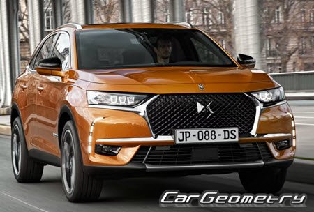 Citroen DS7 Crossback 2018-2024 Body dimensions