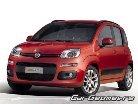 Fiat Panda (319) 2012-2023 Body dimensions