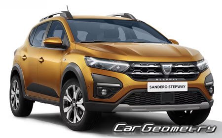 Dacia Sandero Stepway 2021-2028 Body dimensions