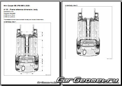 Mini Cooper (F56 BEV) 2020-2024 Body dimensions