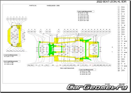 Seat Leon 2020-2027 Body dimensions