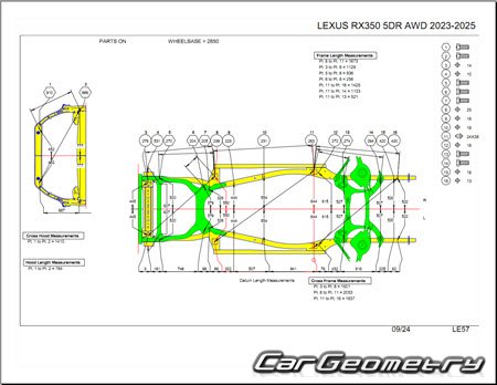Lexus RX350, RX350h, RX450h+, RX500h 2022-2028 Collision Repair Manual