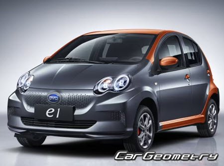 BYD E1 2019–2020 Body dimensions