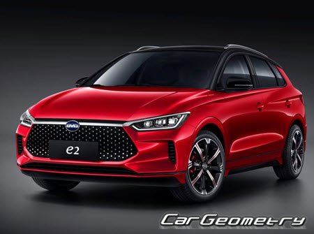 BYD E2 2019–2024 Body dimensions