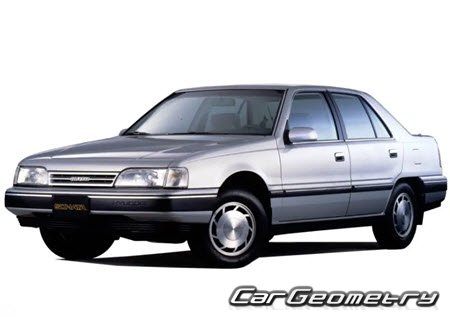 Hyundai Sonata (Y2) 1989-1994 Body dimensions