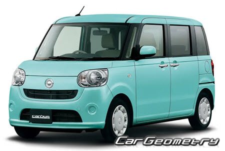 Daihatsu Move Canbus (LA800 LA810) 2016-2022 Body dimensions