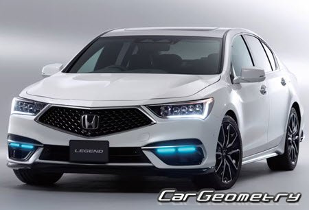 Honda Legend Hybrid (KC2) 2015-2021 Body dimensions
