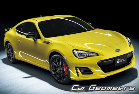 Subaru BRZ (ZC6) 2012-2020 Body dimensions
