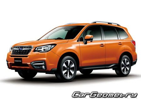 Subaru Forester (SJG SJ5) 2012-2018 Body dimensions