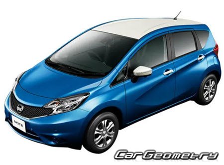 Nissan Note (E12) 2012-2016 Body dimensions