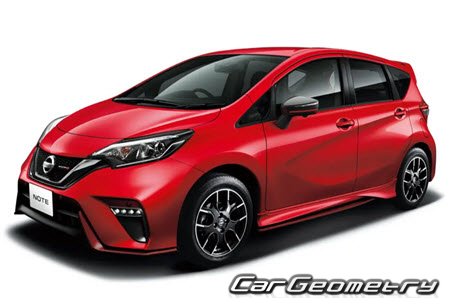 Nissan Note (E12) 2016-2020 Body dimensions