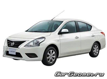 Nissan Latio (N17) 2012-2016 Body dimensions