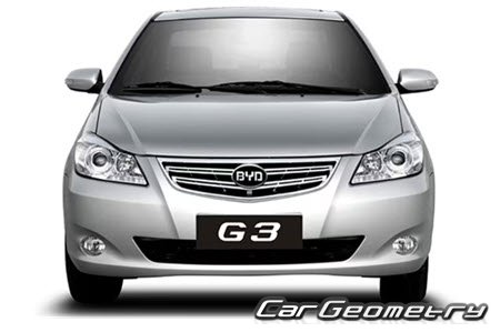 BYD G3 G3R 2009-2014 Body dimensions