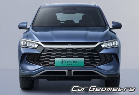 BYD Song Pro DM-i (SA2) from 2023 Body dimensions
