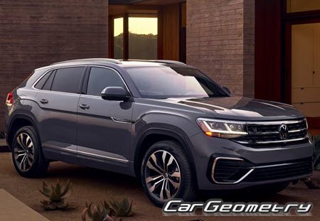 Volkswagen Atlas Cross Sport 2020-2024 Body dimensions