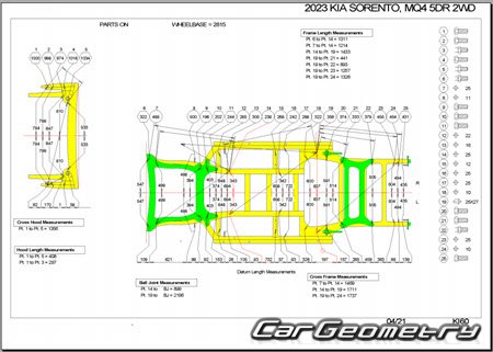 Kia Sorento (MQ4) from 2021 Body Repair Manual
