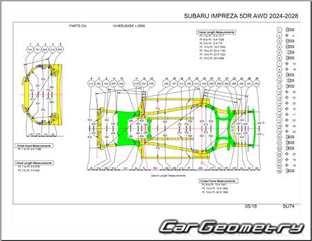 Subaru Impreza (GU) 2023-2028 Body Repair Manual
