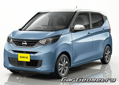 Nissan Dayz & Dayz Highway Star (B4# Series) 2024-2027 Body dimensions