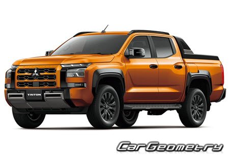 Mitsubishi Triton (LC2T) 2024-2030 Body dimensions