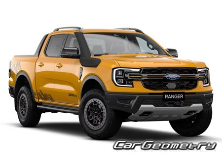 Ford Ranger 2023-2030 Body dimensions