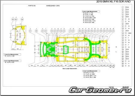 BMW X6 (F16) 2014-2020 Body dimensions