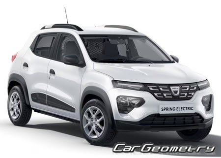 Dacia Spring 2021-2024 Body dimensions