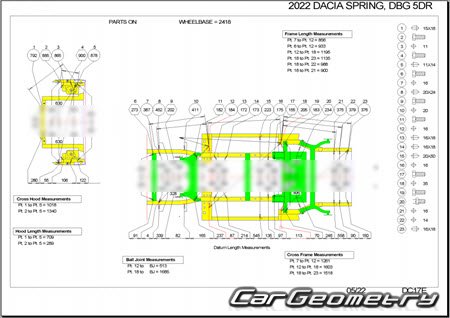 Dacia Spring 2021-2024 Body dimensions