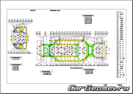 Mercedes E-Class Sedan (W214) from 2023 Body dimensions