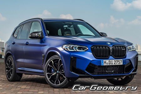 BMW X3M (F97) 2017-2024 Body dimensions