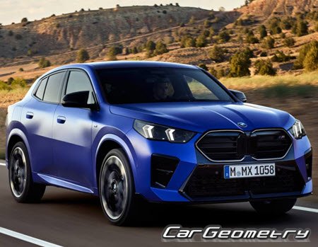 BMW X2 (U10) 2024–2030 Body dimensions