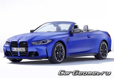 BMW M4 (G83) Cabrio 2021-2027 Body dimensions