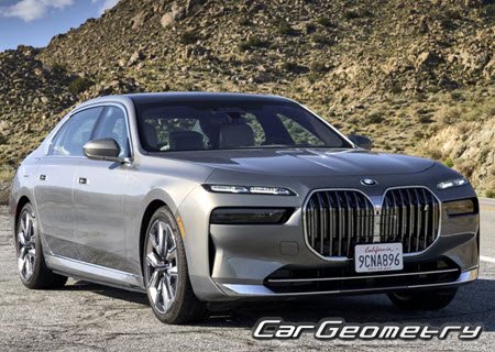 BMW I7 (G70) 2023-2031 Body dimensions