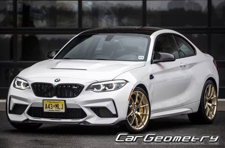 BMW M2 (F87) 2016-2023 Body dimensions