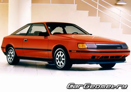 Toyota Celica (T160 Series) 1986-1989 Body dimensions