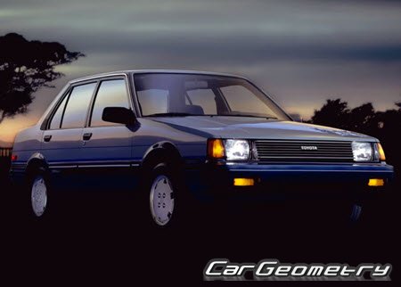 Toyota Corolla (E80) 1984-1987 Body dimensions