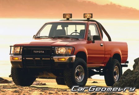 Toyota Truck & Pickup 1989–1995 Body dimensions