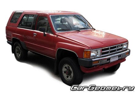Toyota 4Runner & Truck (N50 N60 N70) 1986–1989 Body dimensions
