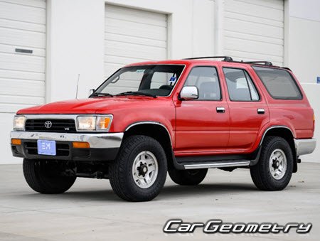 Toyota 4Runner (N120 N130) 1990–1995 Body dimensions