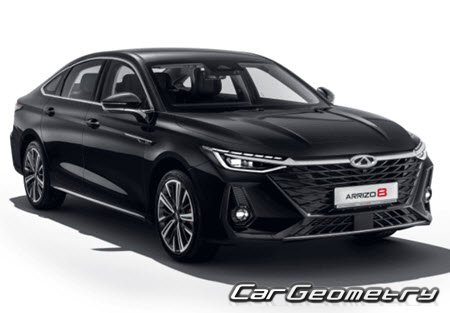 Chery Arrizo 8 2022-2028 Body dimensions