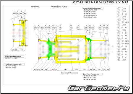 Citroën ë-C3 Aircross 2024-2029 Body dimensions