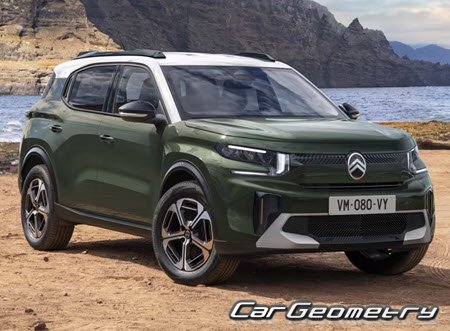 Citroen C3 Aircross 2024-2029 Body dimensions