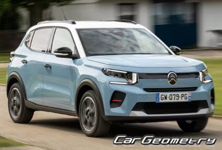 Citroen C3 (5DR) 2024-2029 Body dimensions