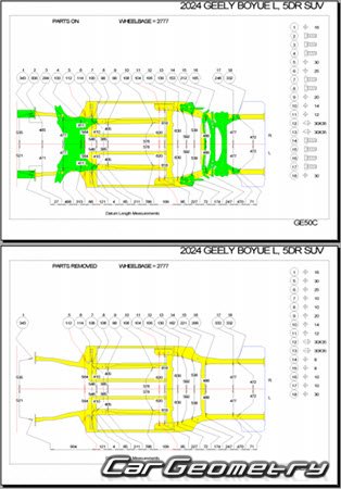 Geely Atlas (FX11) 2022-2025 Body dimensions