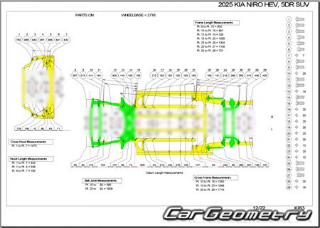 Kia Niro SG2 from 2022 (EV, HEV, PHEV) Body dimensions