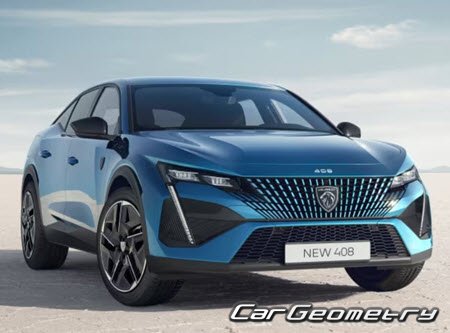 Peugeot 408 (P54) 2022-2027 Body dimensions